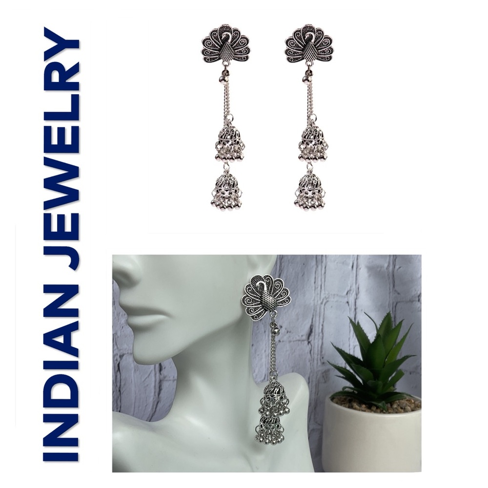 🐘 Indian Tassel Drop Earrings